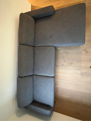 Graue L-Couch Bild 3