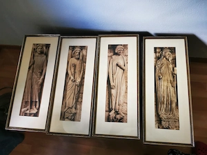 4 Stk. Bilder Heiligenfiguren
