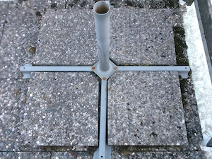 Ampelsonnenschirm + Ständer + Platten  Bild 4