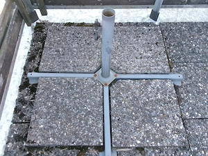 Ampelsonnenschirm + Ständer + Platten Bild 5