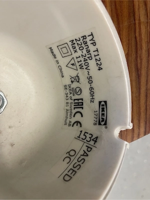 IKEA Lampe Ranarp Hängeleuchte weiß Bild 2