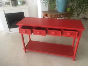 Sideboard in Rot mit Schubladen Bild 2