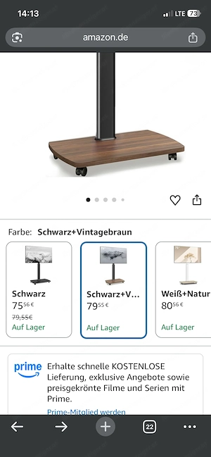 TV Bodenständer, rollbar, für 43-75 , max 50kg Bild 5