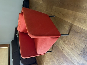 Gemütlicher Sessel in rot-orange Bild 2