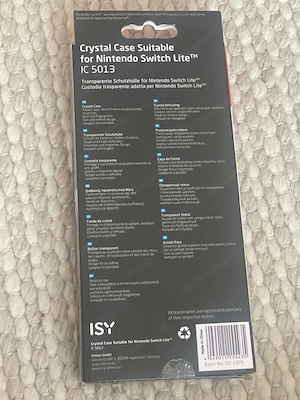 Nintend Switch Lite Transparente Schutzhülle Bild 2