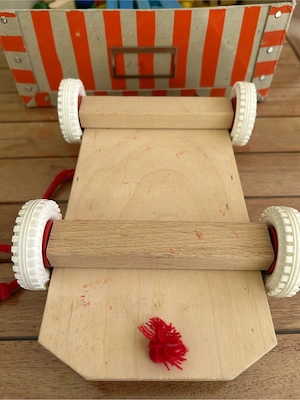 Bunte Holzbausteine mit Holzwagen 180Stück Bild 5