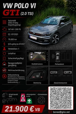 VW Polo VI GTI in gute Hände abzugeben Bild 8