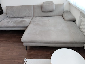 Modernes Designer-Ecksofa in Hellgrau   Top Zustand Bild 4