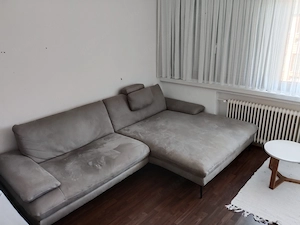 Modernes Designer-Ecksofa in Hellgrau   Top Zustand