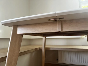 2x Miliboo LEENA Ausziehbare Esstische   Weiß Holz   Neuwertig Bild 6