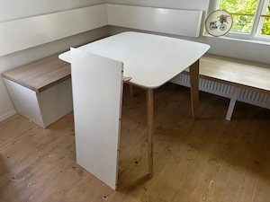 2x Miliboo LEENA Ausziehbare Esstische   Weiß Holz   Neuwertig Bild 8