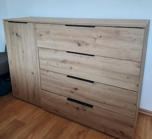 Kommode mit 1 Tür und 4 Laden Bild 2