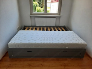 Gästebett in grau, inkl. Bettkasten und Lattenrost, ausziehbar Bild 3