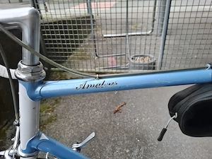 RENNRAD "Simplon" VINTAGE Topzustand blaumetallic-weiss Bild 3