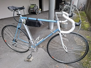 RENNRAD "Simplon" VINTAGE Topzustand blaumetallic-weiss Bild 4