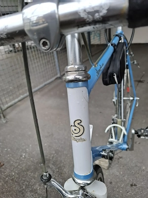 RENNRAD "Simplon" VINTAGE Topzustand blaumetallic-weiss Bild 2