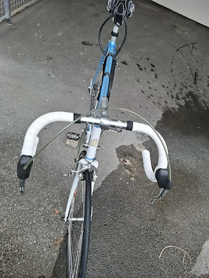 RENNRAD "Simplon" VINTAGE Topzustand blaumetallic-weiss Bild 6