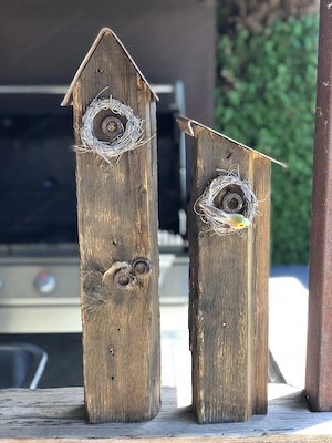 Vogelhäuschen handgemacht grosse und kleine Bild 2