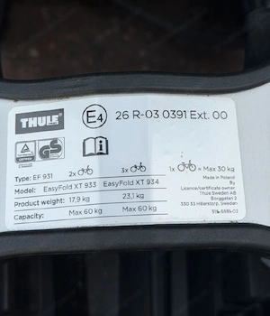 Thule Easyfold XT3 934 Fahrradträger für 3 Fahrräder E-Bikes Bild 4