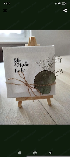 Deko kleine Staffeleien mit verschiedenen Sprüchen  Bild 4