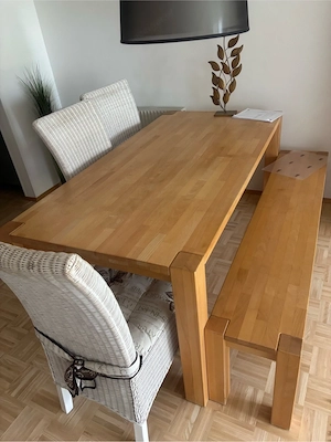 Esstisch mit Sitzbank und 3 Stühle