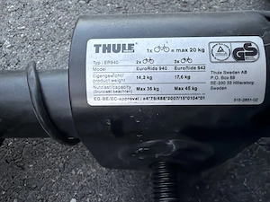 Thule Radträger Euro Ride 940 für zwei Fahrräder  Bild 3