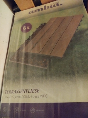 WPC Terrassenfliesen click, 60 x 30 cm, schönes braun Bild 4