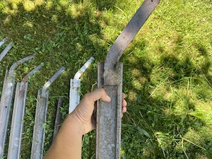 Zaunpfähle aus Stahl massiv, schwer Bild 2