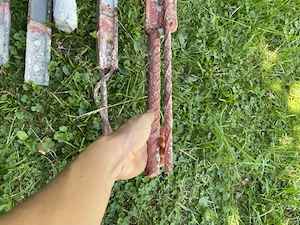 Zaunpfähle aus Stahl massiv, schwer Bild 4