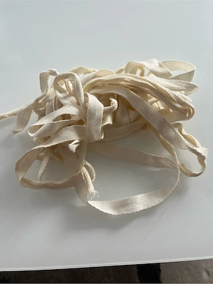 4x Stoffband creme   150 mm breit, 160 195 cm lang