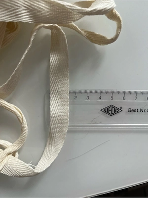 4x Stoffband creme   150 mm breit, 160 195 cm lang Bild 2