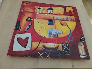 4 bilder mit bunten mustern Bild 4
