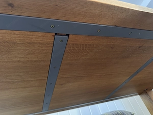 Massivholz-Tisch Eiche + Sitzbank + Hocker, 180 x 90 cm, vom Tischler gemacht Bild 3