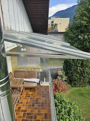 Edelstahl-Glasvordach   Terrassenüberdachung Bild 5
