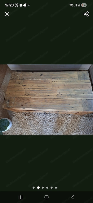 Couchtisch rustikaler Vollholz Bild 2