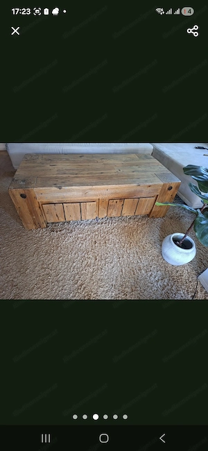 Couchtisch rustikaler Vollholz Bild 4