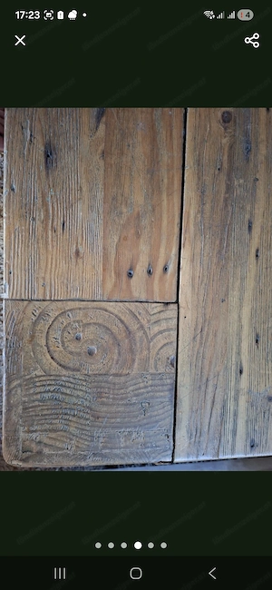 Couchtisch rustikaler Vollholz Bild 3