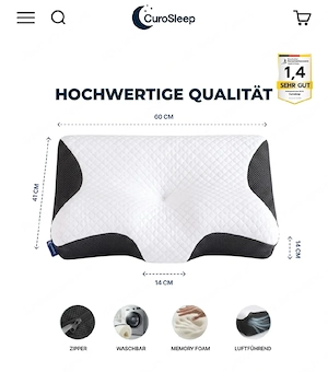 Ergonomisches Kissen + Überzug Bild 4