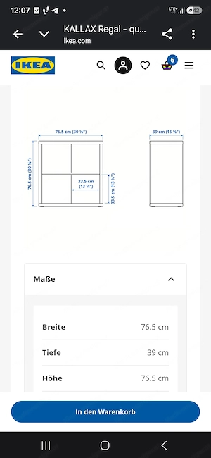 Ikea-Regal Kallax 77 x 77 cm Bild 3