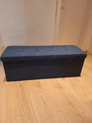 klappbare Sitzbank mit Stauraum 110 cm lang Bild 4