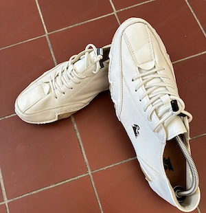 Barfuss-Schuh in weiß em Leder  Sneakler Bild 4