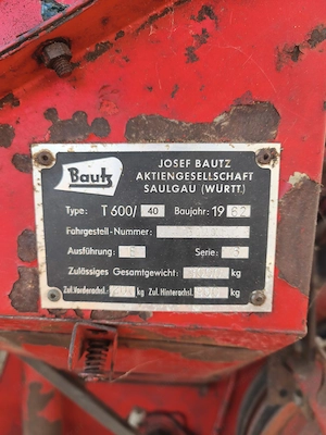 Mähdrescher Bautz T600 40, Bj. 62, fahrbereit und einsatzfähig Bild 2