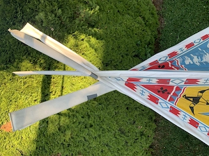 Tipi Zelt aus Stoff mit Bambusstangen Bild 2