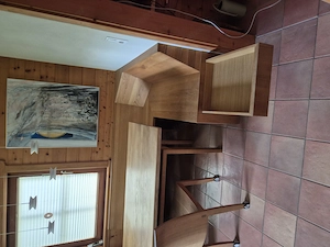 Eckbank, Tisch und 2 Stühle aus Vollholz Eiche Bild 2
