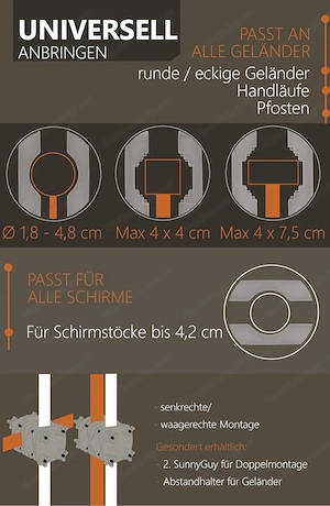 2x Schirmhalterung Bild 4