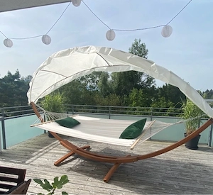 Hängematte mit Holzgestell Bild 2