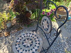 Gusseisen Mosaikmöbel 3er Set Bild 3
