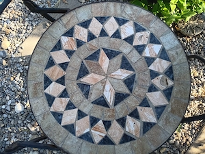 Gusseisen Mosaikmöbel 3er Set Bild 2