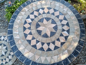 Gusseisen Mosaikmöbel 3er Set Bild 5