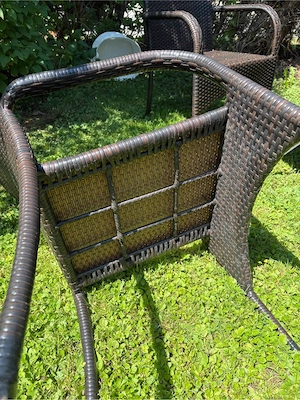 4 wetterfeste Polyrattan Gartenstühle   Gartensessel Bild 3